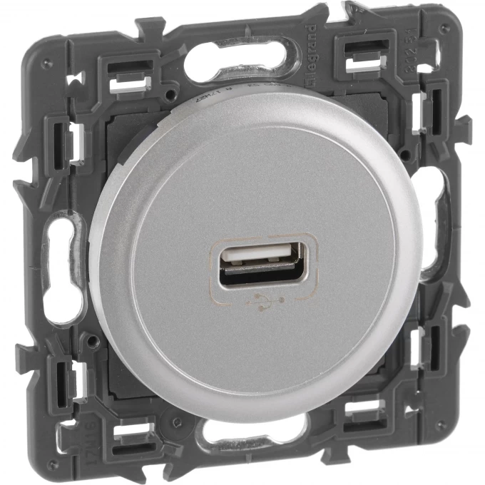 Розетка LEGRAND Celiane USB титан SET-1-067352-03 Розетка LEGRAND Celiane USB титан SET-1-067352-03