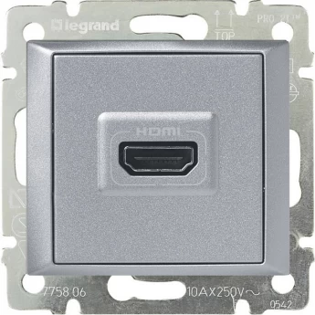 Розетка LEGRAND HDMI для аудио/видеоустройств Valena алюминий