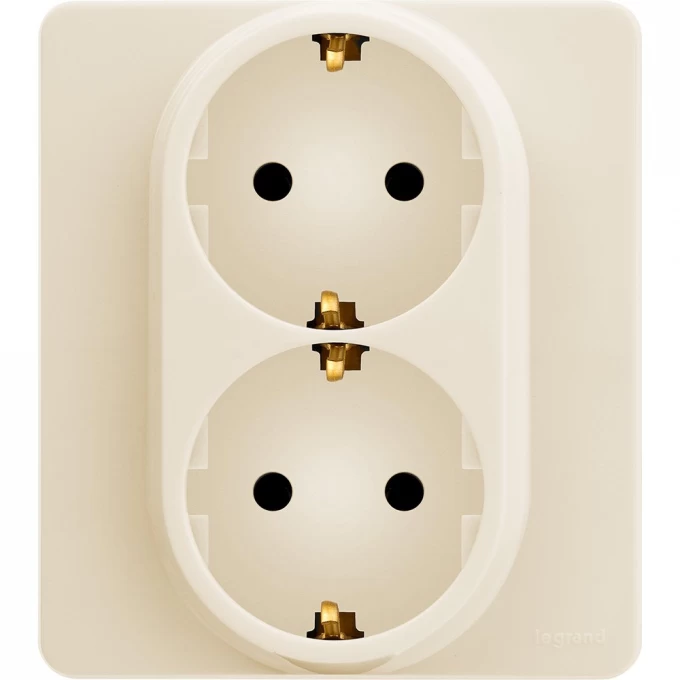 Розетка LEGRAND INSPIRIA 2 x 2К+З немецкий стандарт 16 А 250 В слоновая кость 673751 Розетка LEGRAND INSPIRIA 2 x 2К+З немецкий стандарт 16 А 250 В слоновая кость 673751