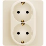 Розетка LEGRAND INSPIRIA 2 x 2К+З немецкий стандарт 16 А 250 В слоновая кость 673751