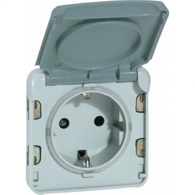 Розетка LEGRAND PLEXO 2К+З нем. ст., безвинтовые зажимы 69570